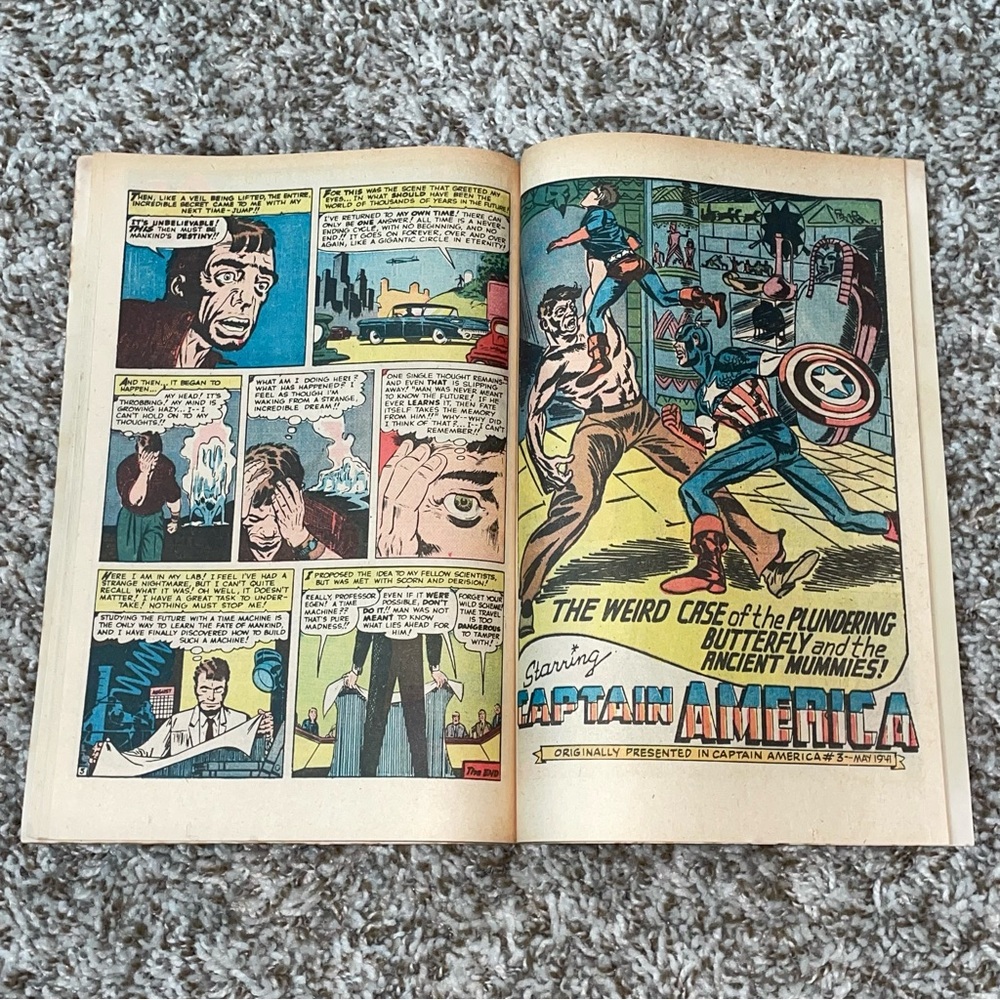 VINTAGE 1966 MARVEL FANTASY MASTERPIECES Captain America Comic #3 - Picture 9 of 10